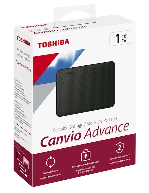 Disco duro externo Toshiba capacidad 1 TB