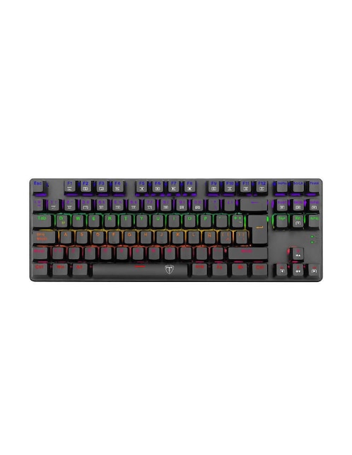 Teclado gamer conexión inalámbrica T-Dagger Bora T-TGK313 (Rainbow Blue Switches)