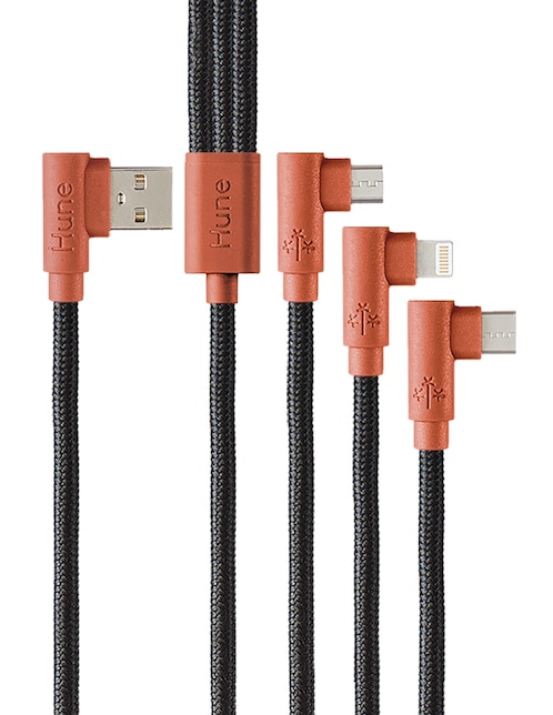 Cable lightning, micro USB y tipo C Hune a tipo de 1.2 m