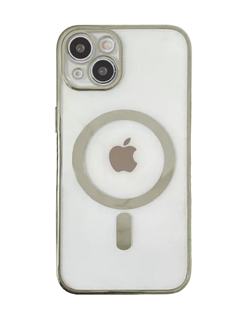 Funda para iphone platinada de plástico