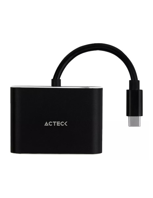Adaptador USB tipo C a VGA y HDMI Acteck