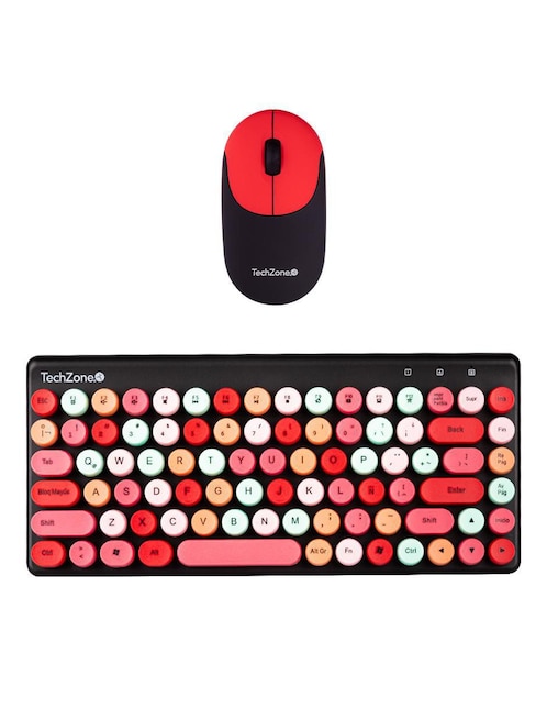 Mouse y Teclado Techzone Colors