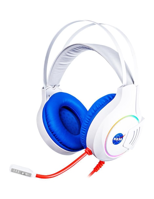 Audífonos gamer Over-Ear Techzone Gamer Rgb alámbricos con cancelación de ruido