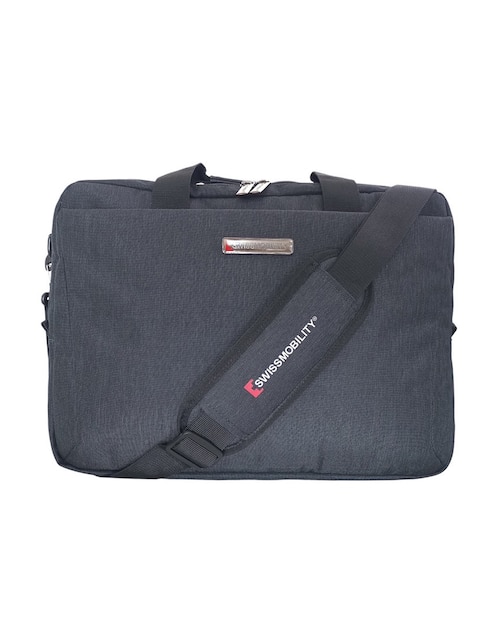 Maletín Swissmobility Thal de poliéster con compartimiento para laptop 15 pulgadas y celular