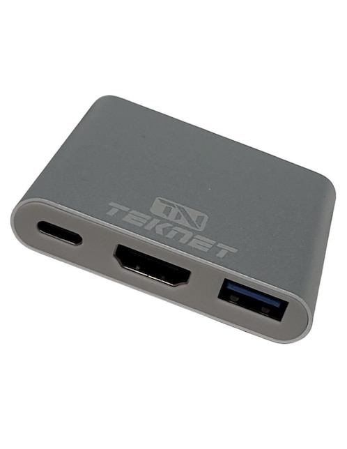 Dock Multiconector Teknet HDMI Tipo C USB 3.0 de 3 contactos