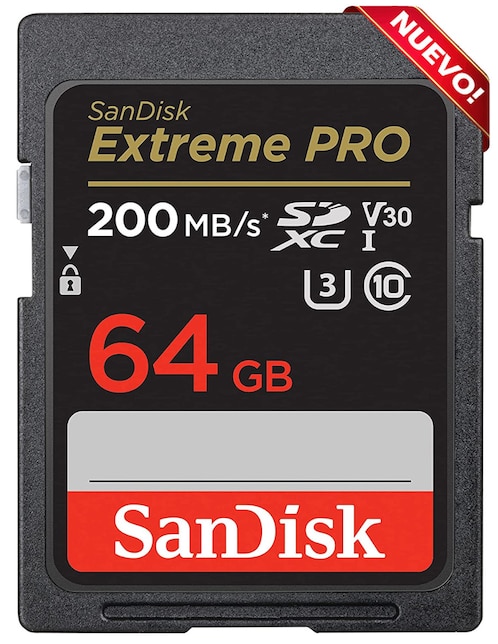 Memoria SDXC Sandisk capacidad 64 GB