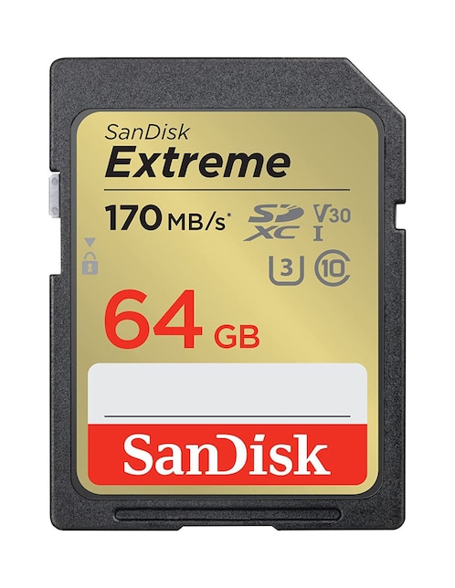 Memoria SD Sandisk capacidad 64 gb