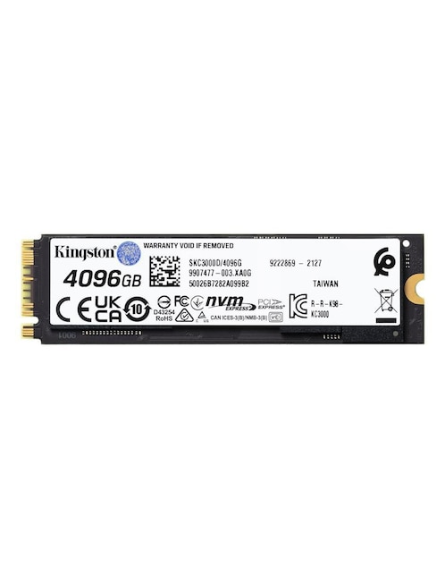 Unidad SSD Kingston capacidad 4 TB