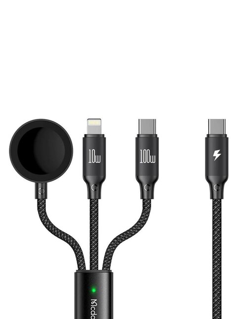 Cargador de pared Lightning, Micro USB y Tipo C Stoik a tipo USB A de 1.5 m