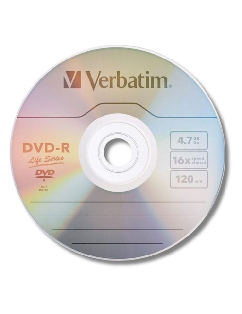 DVD-R Verbatim de 50 piezas