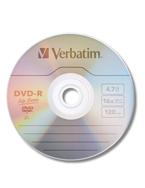 DVD-R Verbatim de 25 piezas