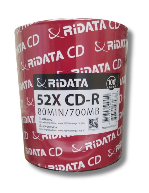CD-R Ridata de 100 piezas