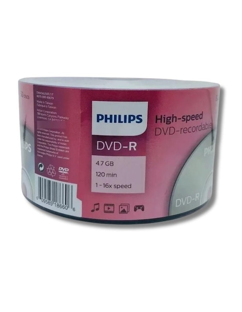 DVD-R Philips de 50 piezas
