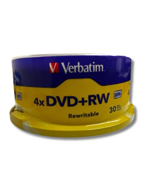 DVD+RW Verbatim de 30 piezas