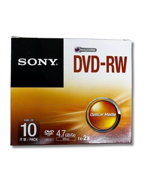 DVD-RW Sony de 10 piezas