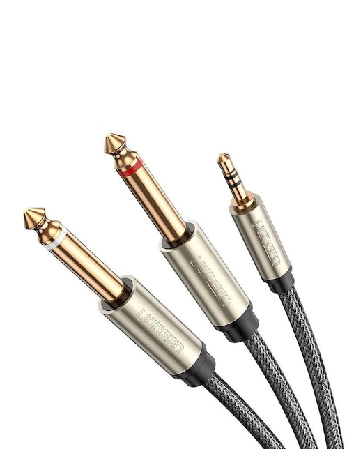Cable Auxiliar 6.35 mm Ugreen a Tipo Auxiliar 3.5 mm de 2 m