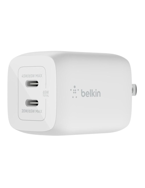 Cargador Pared Belkin de 65 W USB Tipo C