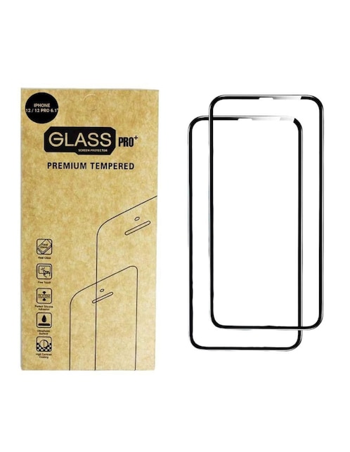 Set mica celular iPhone 12 y 12 Pro de cristal templado 1