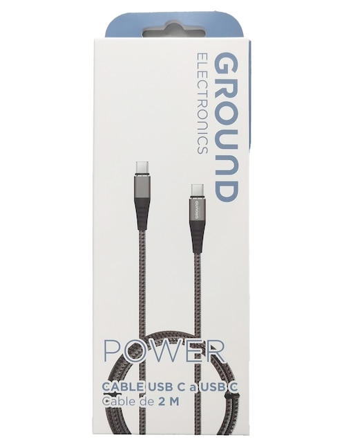 Cable macho Ground a tipo USB C de 2 m