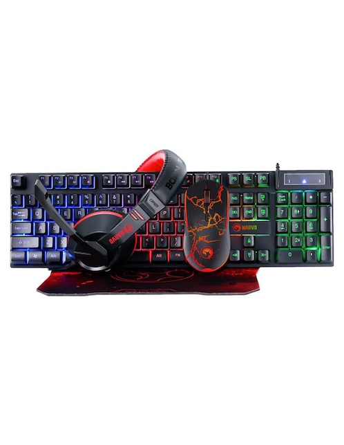 Mouse y teclado Marvo CM-409BK