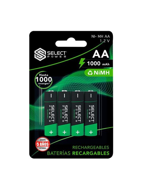 Paquete de pilas AA níquel-metal hidruro (nimh) Select Power 1.2 V