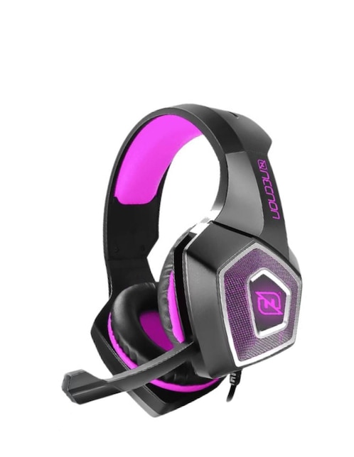 Audífonos gamer Over-Ear Necnon Npagdr13Vi  alámbricos con cancelación de ruido