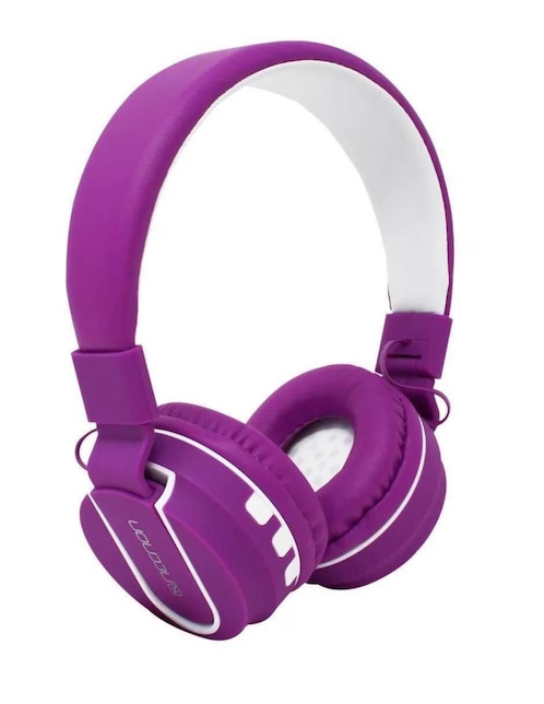 Audífonos on-ear Necnon NBH-05 alámbricos e inalámbricos Morado