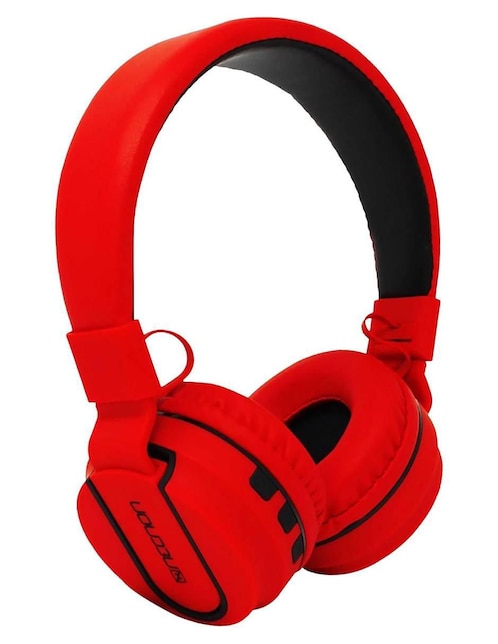 Audífonos on-ear Necnon NBH-05 alámbricos e inalámbricos Rojo