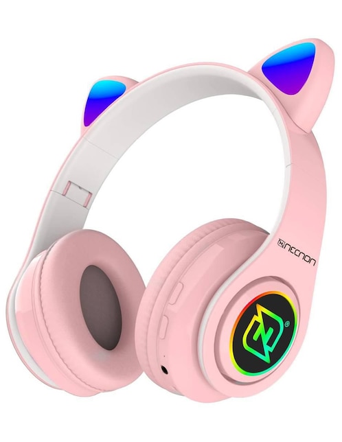 Audífonos on-ear Necnon NBH-07 inalámbricos Rosa