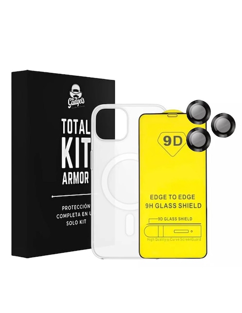 "funda para" apple kit total armor con aros de protección para cámara "de" tpu