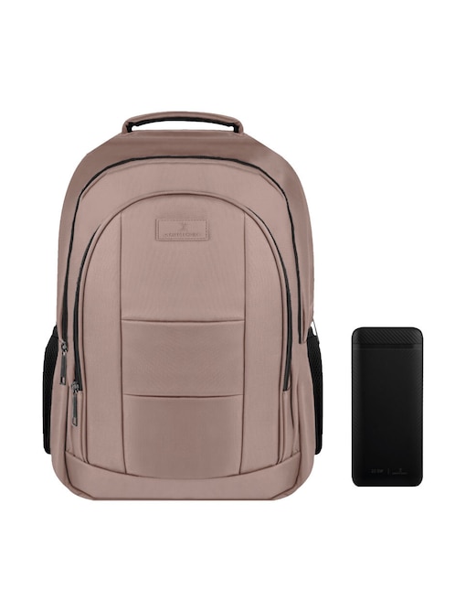MOCHILA PERFECT CHOICE COM, ROSA CLARO