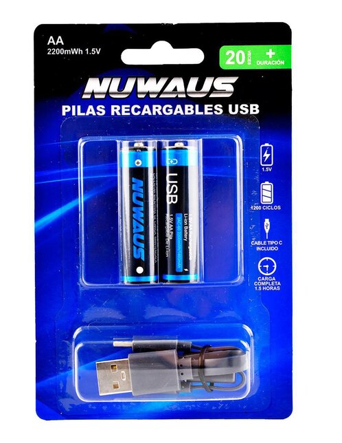 Paquete de pilas AA litio Nuwaus 1.5 V