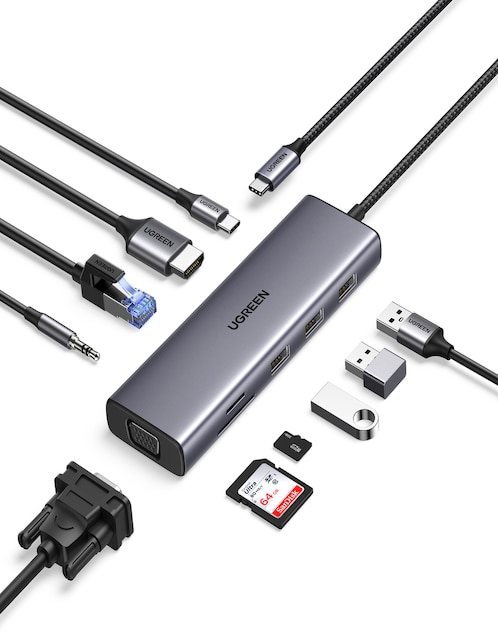 UGREEN Hub Ugreen 15600 de 9 contactos