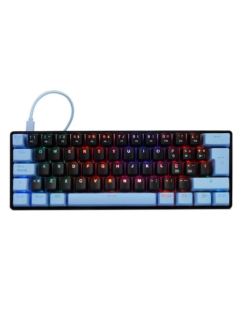 GAME FACTOR Teclado gamer QWERTY latino américa Game Factor KBG560-BL