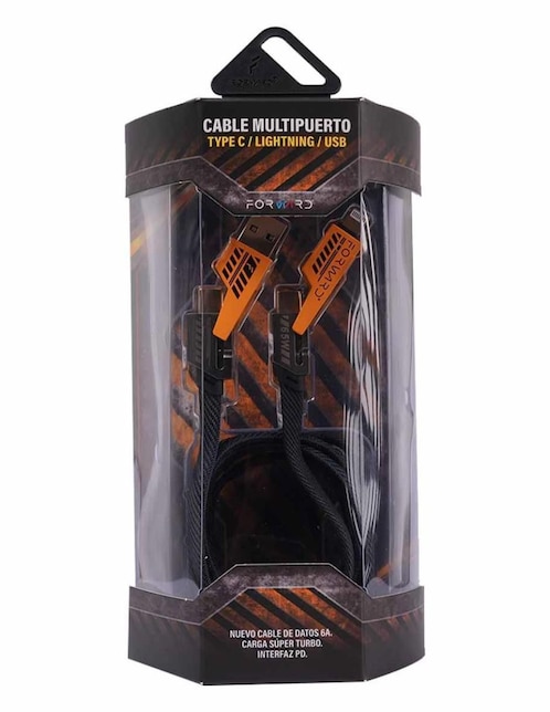Cable lightning, micro USB y tipo C Forward a tipo USB C de 1 m