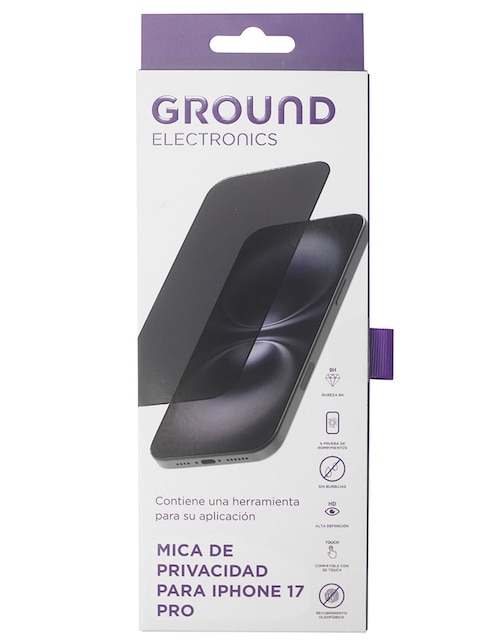 GROUND Mica para smartphone Ground iPhone 17 Pro de cristal templado