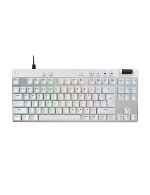 Teclado gamer USB-C QWERT inglés con interruptor táctiles (brown, clear) Pro X TKL Rapid 1