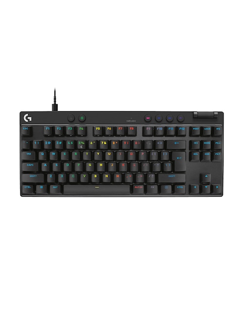 LOGITECH G Teclado gamer USB-C QWERT inglés con interruptor táctiles (brown, clear) Logitech G Pro X TKL Rapid