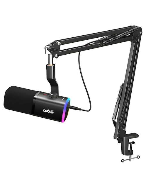 LAB.G Micrófono gaming alámbrico Lab.g micrófono dinámico gamer con luces rgb