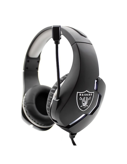 Audífonos gamer NFL Las Vegas Raiders alámbricos 3