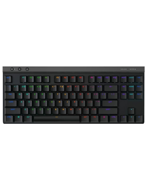 Teclado gamer alámbrico e inalámbrico QWET inglés con interruptor táctiles brown clear Logitech G515 Lightspeed TKL RGB