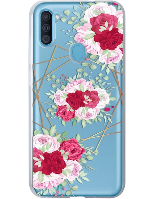 Funda celular para Samsung Flores y Líneas