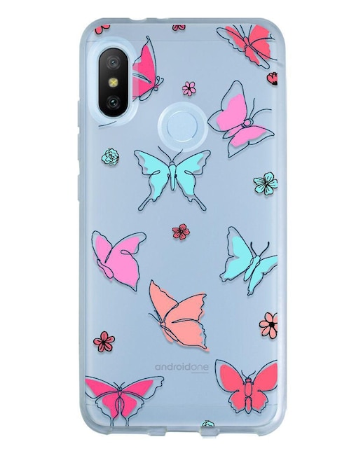 Funda para Xiaomi Trazo de Mariposas de silicón