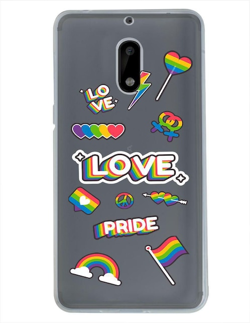 Funda para Nokia Pride LGBTT Love de silicón
