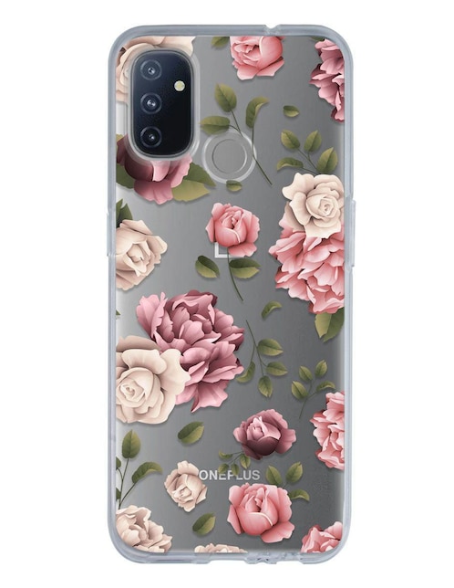 Funfa para celular OnePlus Flores Rosas de silicón