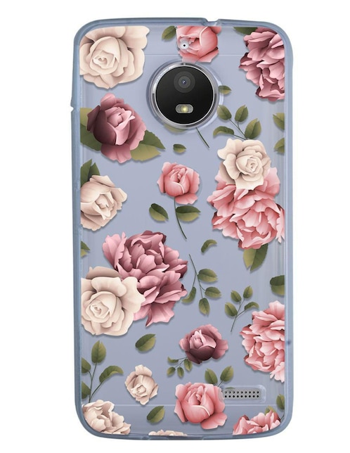Funda para Motorola Flores Rosas de silicón