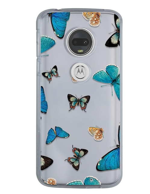 Funda para Motorola Mariposas Azules de silicón