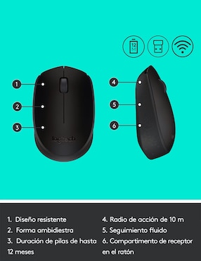 Mouse inalámbrico Logitech M170