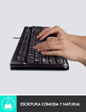 Mouse y teclado alámbrico Logitech MK120