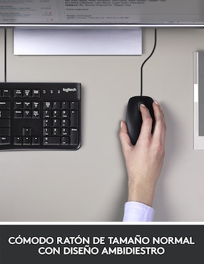 Mouse y teclado alámbrico Logitech MK120